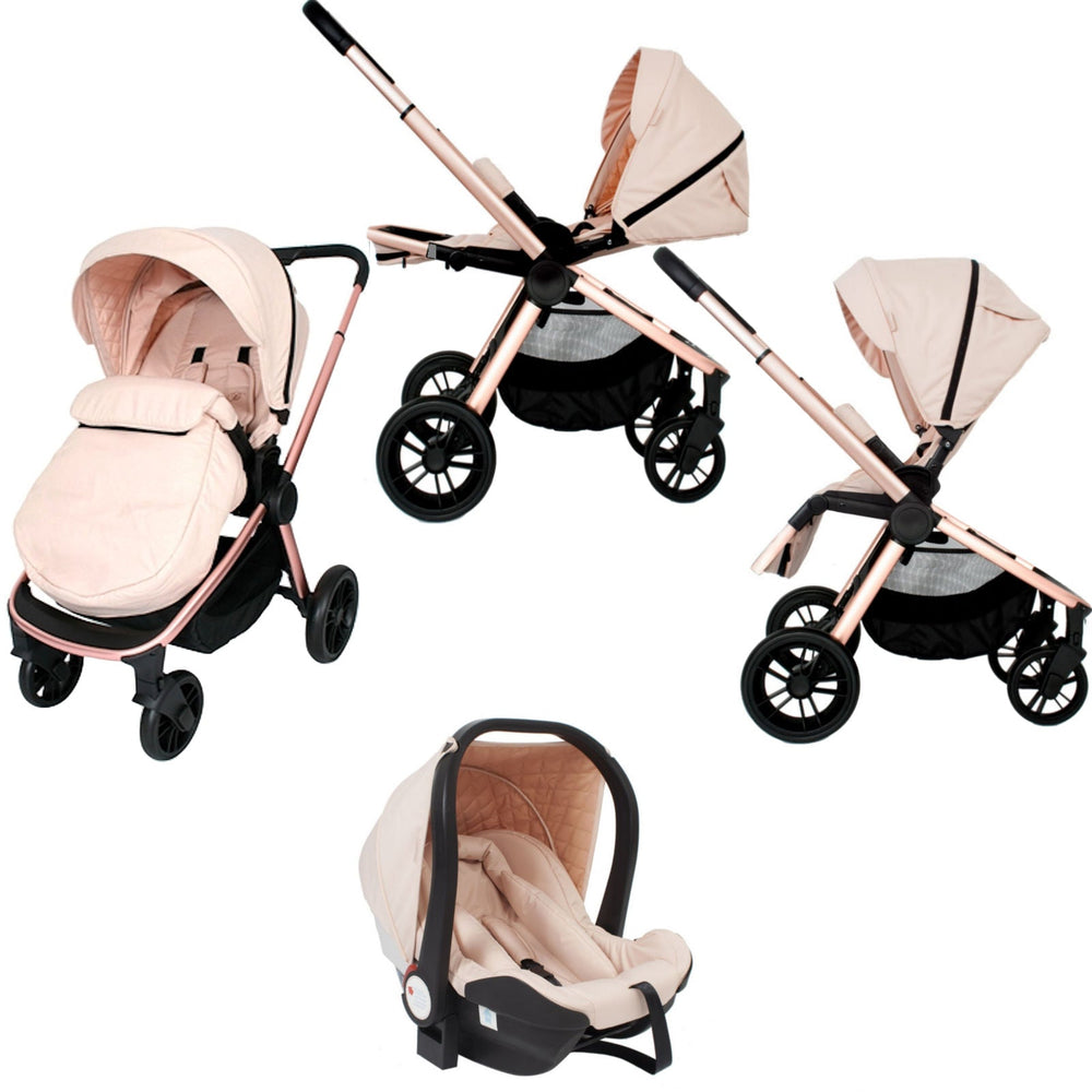 MB400 3-in-1 Travel System - Rose Gold Blush Pushchair - Grade A
