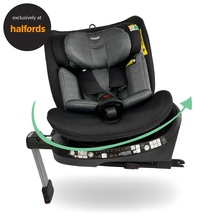 My Babiie MBCSSPIN i-Size (40-150cm) Spin Car Seat - Black Herringbone - GRADE A