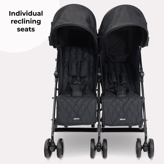 MB12 Double Stroller - Black - Grade A