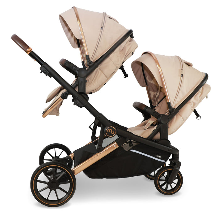 MB33 Tandem Pushchair with 2 Infant Carriers - Giraffe