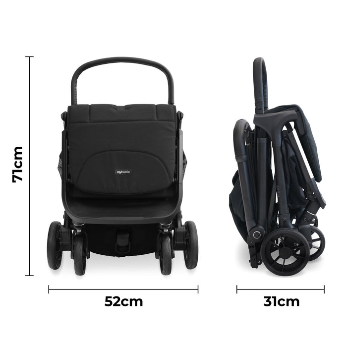 MBX7 Plus Auto-Fold Stroller - Black - Grade B