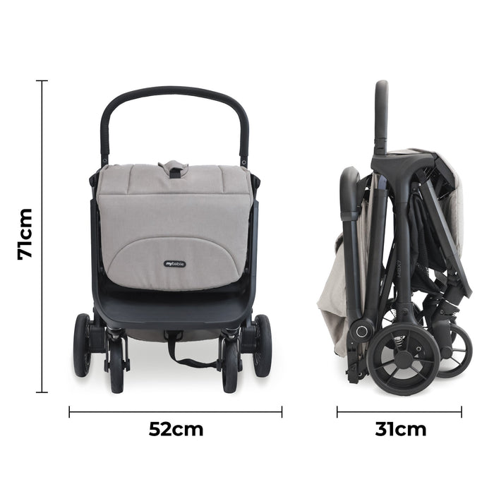 MBX7 Plus Auto-Fold Stroller - Camel - Grade A