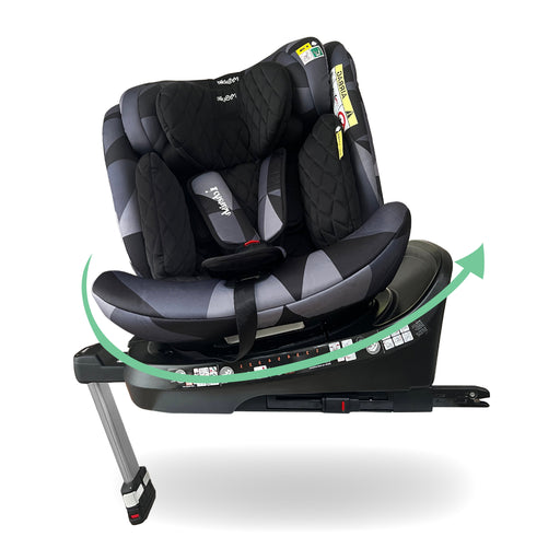 MBCSSPIN i-Size (40-150cm) Spin Car Seat - Black Geometric - GRADE A