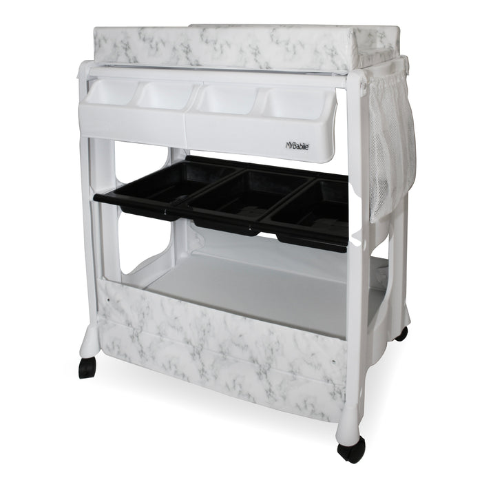 My Babiie MBCH Baby Bath and Changing Unit - Grey Marble - Grade A