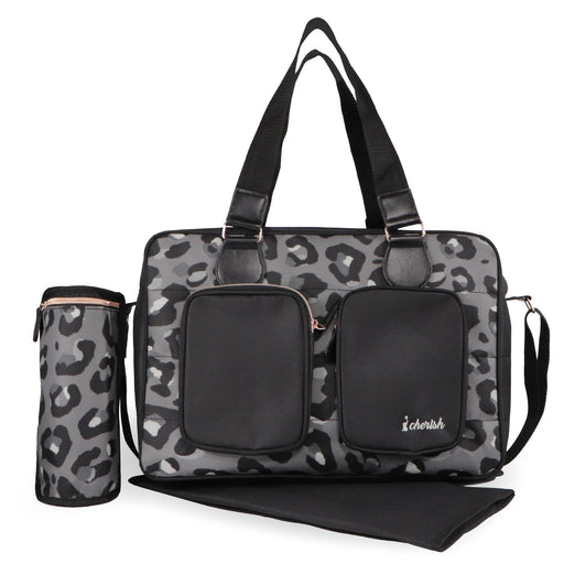 Deluxe Changing Bag - Black Leopard - Grade A
