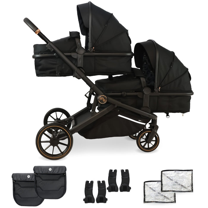 MB33 Tandem Pushchair - Black Leopard - Grade B