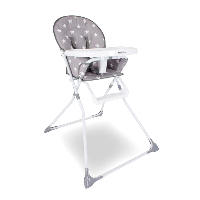MBHC1 Compact Highchair - Grey Stars - Grade C