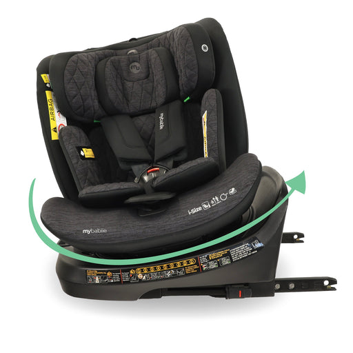 MBCSSPINTT i-Size (40-150cm) Spin Car Seat - Black Melange - GRADE A
