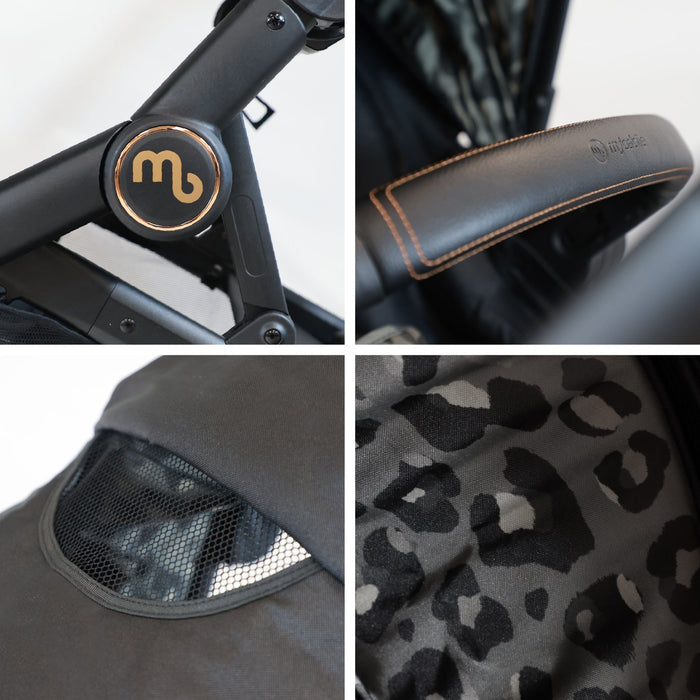 MB33 Tandem Pushchair - Black Leopard - Grade B