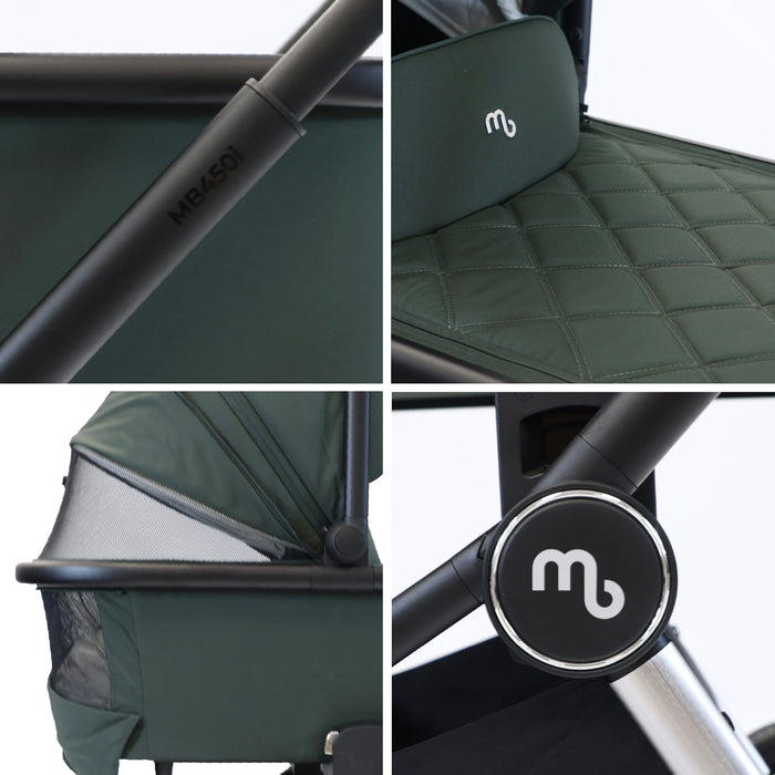 MB450 2-in-1 Pushchair & Carrycot - Forest Green - Grade A