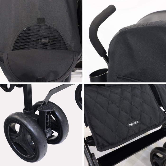 MB12 Double Stroller - Black - Grade B