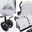 MB12 Double Stroller - Grey - Grade A