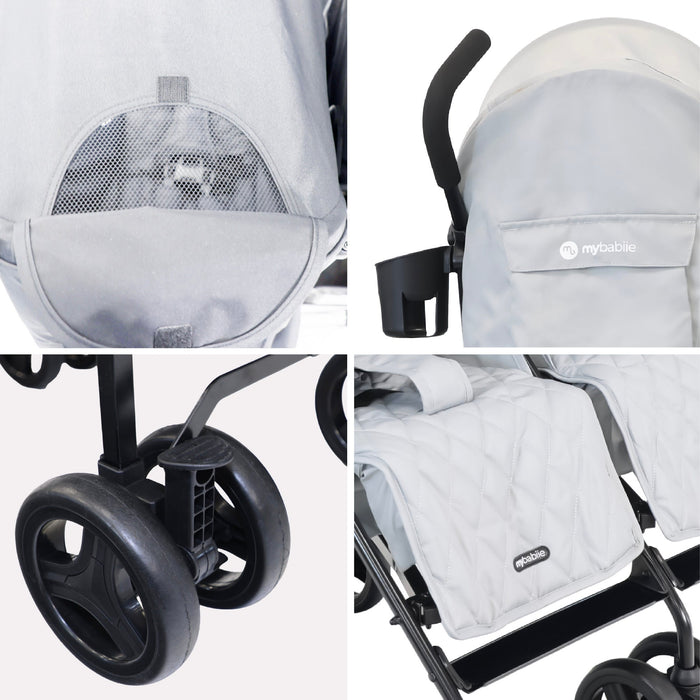 MB12 Double Stroller - Grey - Grade A