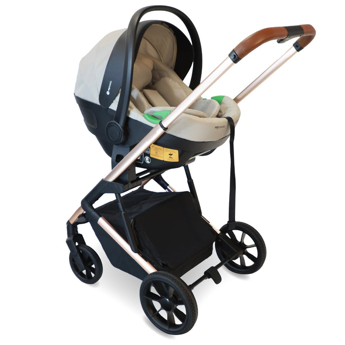 MB500i 3-in-1 Travel System with i-Size Car Seat - Rose Gold Stone