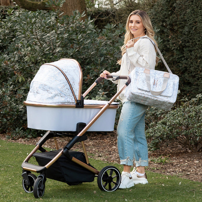 MB500 3-in-1 Travel System with Base - Rose Gold Marble - Grade B