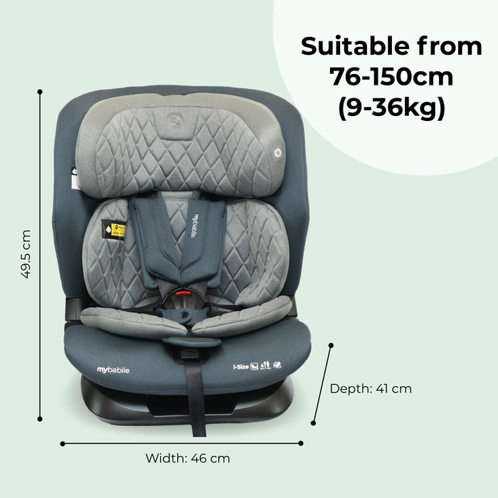 MBCS123 i-Size (76-150cm) Car Seat - Slate Blue - GRADE A