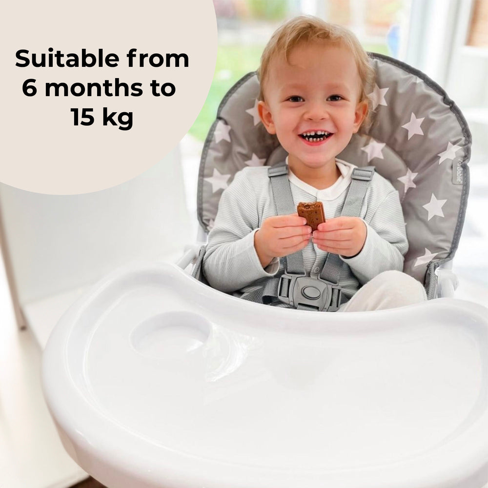 MBHC1 Compact Highchair - Grey Stars - Grade C