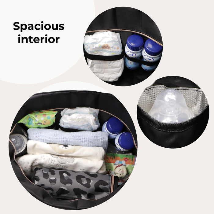 Deluxe Changing Bag - Black Leopard - Grade A