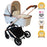 MB500 3-in-1 Travel System with Base - Rose Gold Marble - Grade B