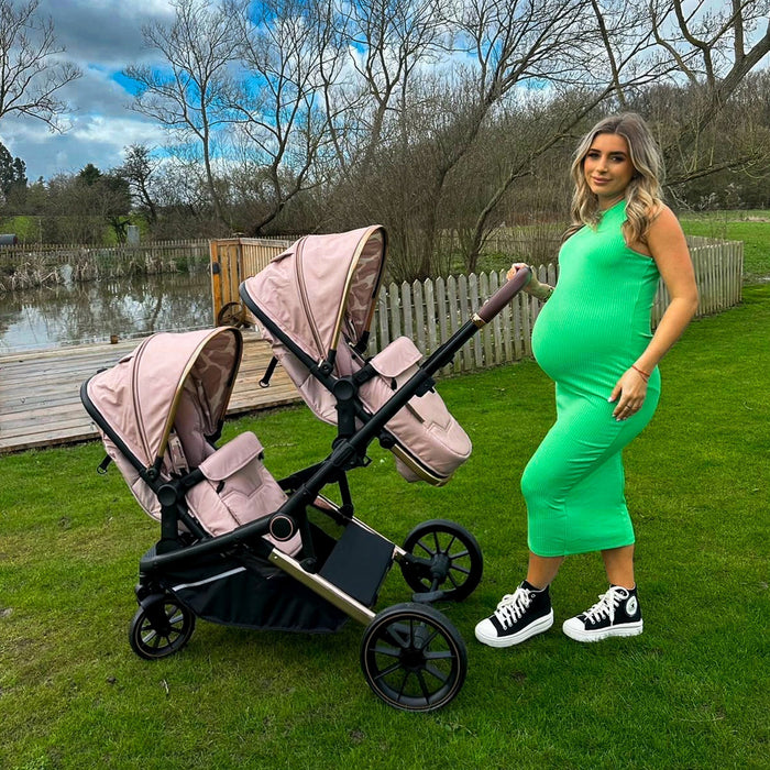 MB33 Tandem Pushchair with 2 Infant Carriers - Giraffe