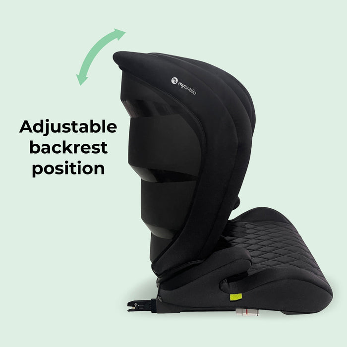 MBCS23 High-Back Booster R129 Car Seat with ISOFIX - Quilted Black - Grade A