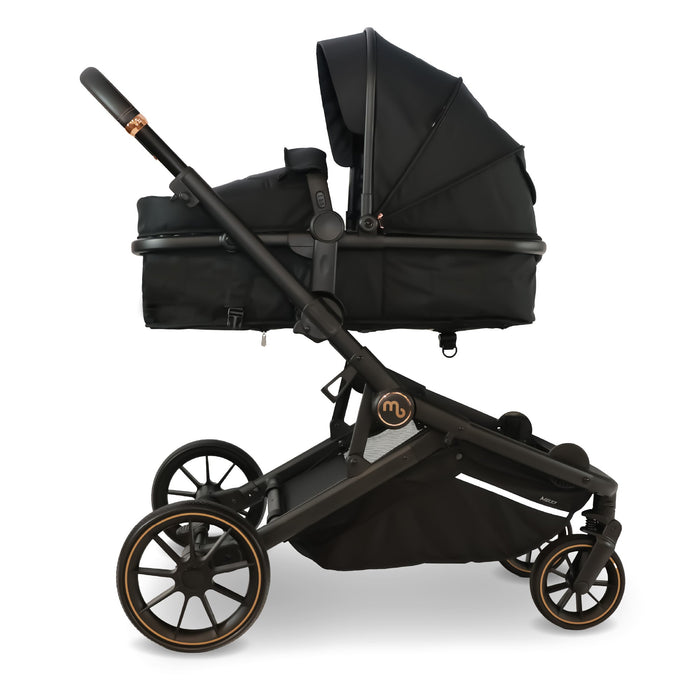 MB33 Tandem Pushchair with Infant Carrier & Base - Black Leopard
