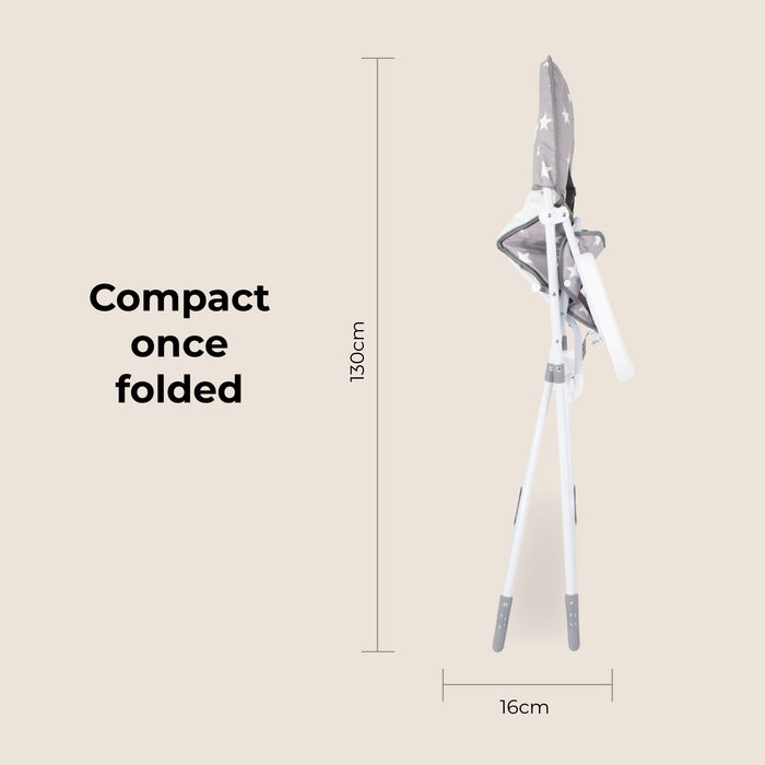 MBHC1 Compact Highchair - Grey Stars - Grade C