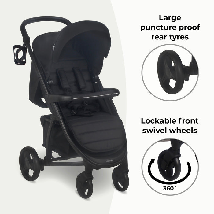 MB200 2-in-1 Pushchair & Carrycot - Onyx Black - Grade B