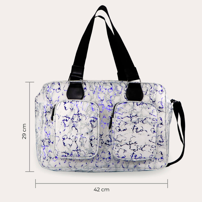 Deluxe Changing Bag - Metallic Blue Marble - Grade A