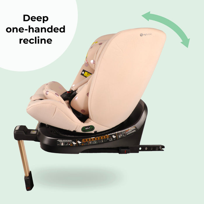 MBCSSPIN i-Size (40-150cm) Spin Car Seat - Pink Polka - GRADE A