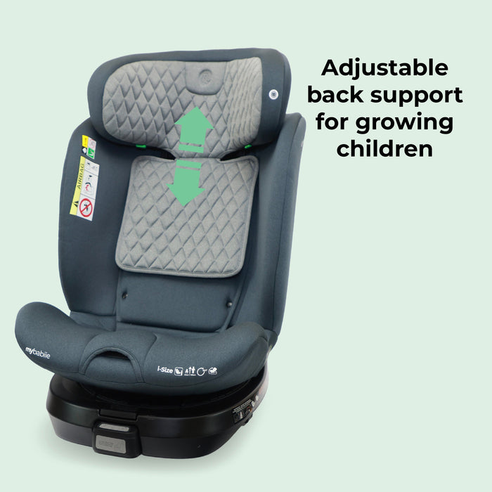 MBCSSPIN i-Size (40-150cm) Spin Car Seat - Slate Blue - Grade A