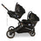 MB33 Tandem Pushchair with 2 Infant Carriers & 2 Bases - Black Leopard
