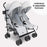 MB12 Double Stroller - Grey - Grade A
