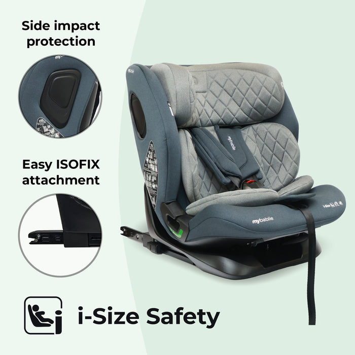 MBCS123 i-Size (76-150cm) Car Seat - Slate Blue - GRADE A