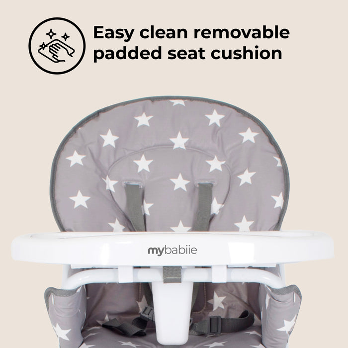 MBHC1 Compact Highchair - Grey Stars - Grade C