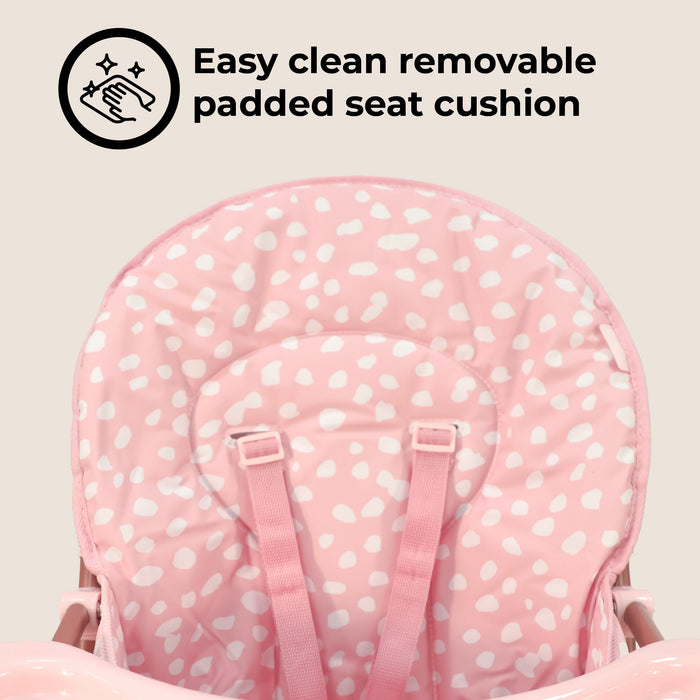 MBHC1 Compact Highchair - Pink Dalmatian - Grade B