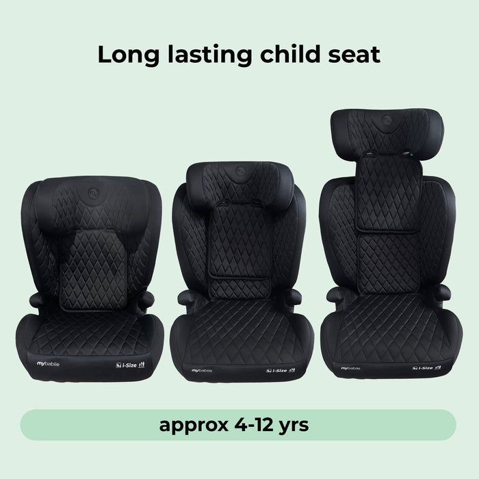 MBCS23 High-Back Booster R129 Car Seat with ISOFIX - Quilted Black - Grade A