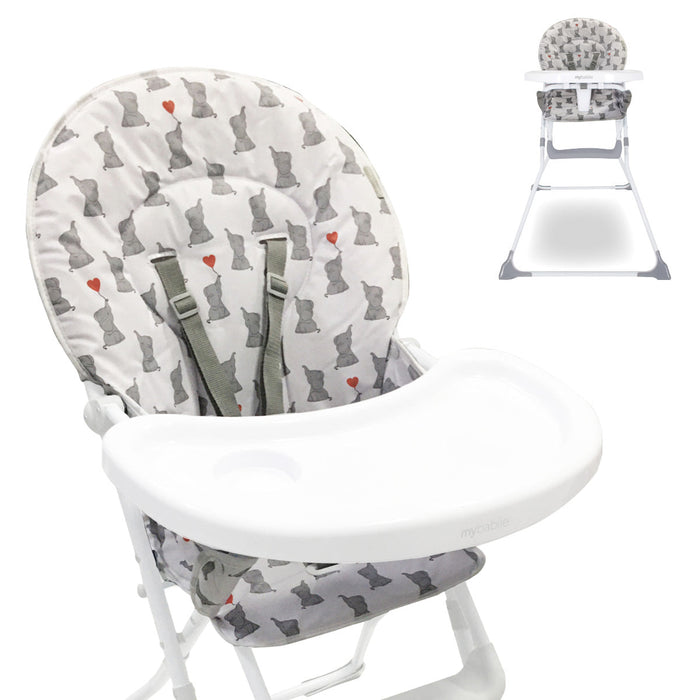 MBHC1 Seat Cover - Grey Elephants