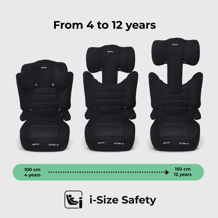 MBCSB30 i-Size (100-150cm) High Back Booster Car Seat - Black - Grade A