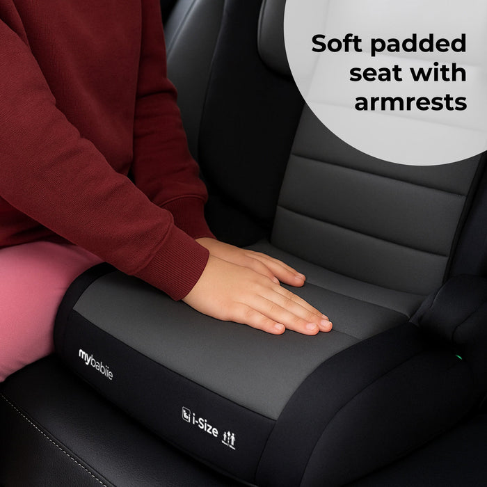 MBCSB30 i-Size (100-150cm) High Back Booster Car Seat - Grey & Black