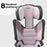 MBCSB30 i-Size (100-150cm) High Back Booster Car Seat - Pink & Grey