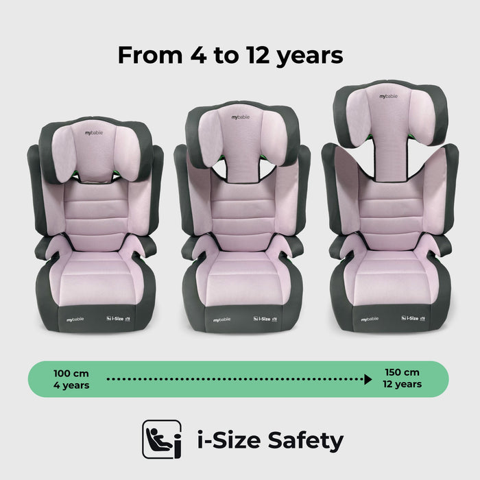 MBCSB30 i-Size (100-150cm) High Back Booster Car Seat - Pink - Grade A