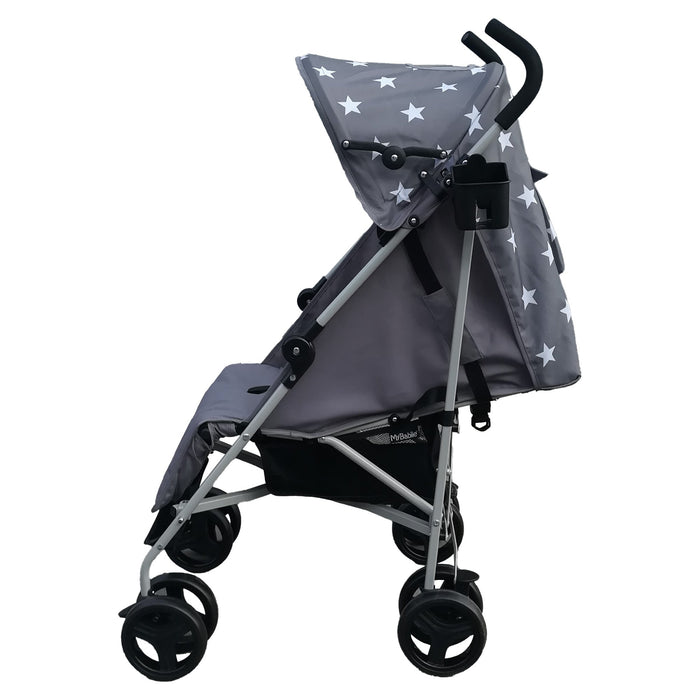MB01 Lightweight Stroller - Grey Stars - Grade A