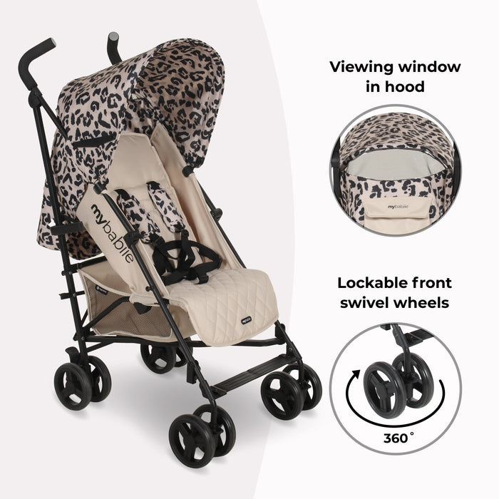 MB01 Lightweight Stroller - Fawn Leopard