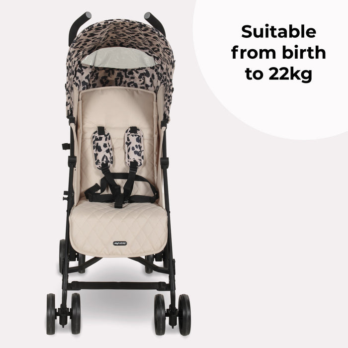 MB01 Lightweight Stroller - Fawn Leopard