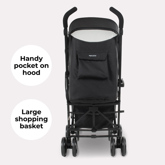 MB01 Lightweight Stroller - Quilted Black - Grade A