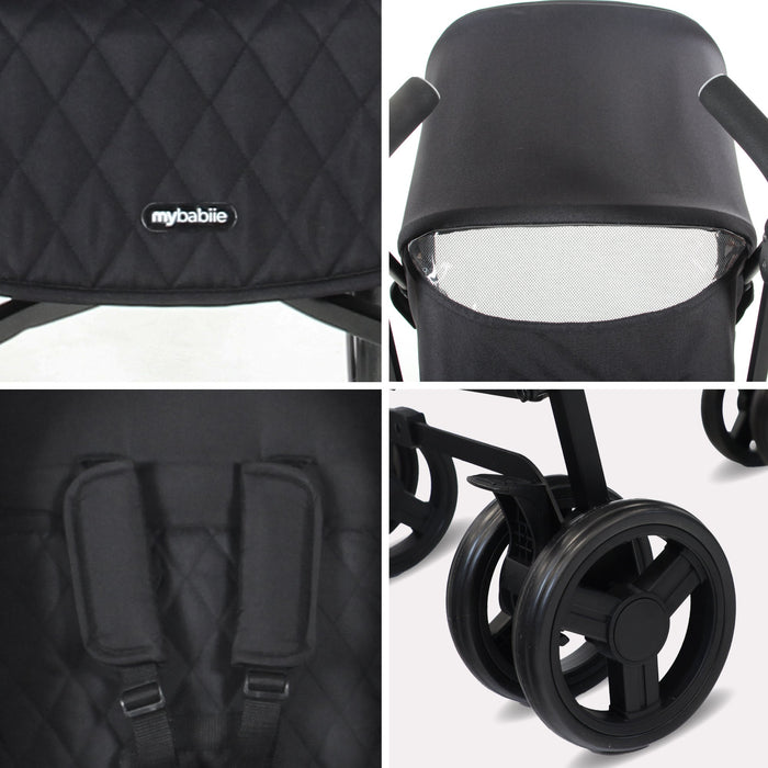 MB01 Lightweight Stroller - Quilted Black - Grade C