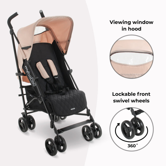 MB01 Lightweight Stroller - Quilted Blush Pink - Grade C