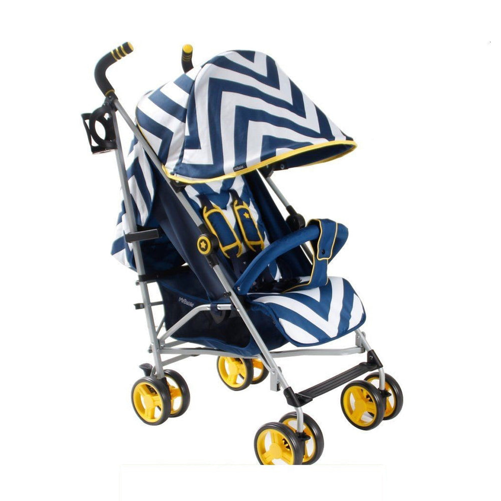 My Babiie MB02 Blue Chevron Stroller - Grade A