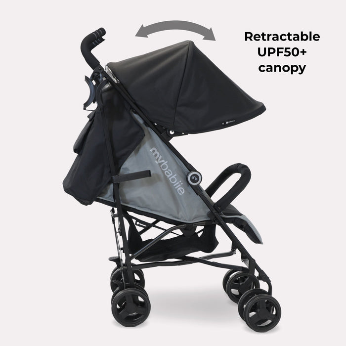 MB02 Plus Lightweight Stroller - Black and Grey - Grade B